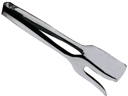 Salvinelli Molla per Arrosto Acciaio Inox 18/10, Pinza da Cucina per Arrosti 26.5 cm, Made in Italy, Finitura Lucida