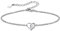 Damen Armbänd mit Buchstaben E Anhänger S925 Silber Mini Kleine Initial Herz Anhänger Damen Fußkettchen mit Buchstaben Anhänger für Mädchen