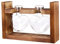Yardwe Jarrón hidropónico de cristal en forma de corazón, con soporte de madera para decoración de escritorio de casa, oficina, boda, jarrón de cristal con soporte de madera)