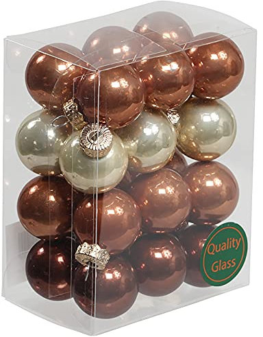 Kleine Baumkugeln aus Glas Ø 2 cm/2,5 cm/3 cm - Christbaumkugeln Baumschmuck Christbaumschmuck Weihnachtsbaumschmuck Weihnachtsbaumkugeln (2,5 cm, Opal Natur)