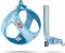 Vest Harness curli Clasp Air-Mesh SkyBlue-Circles S & Leash M