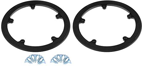 X AUTOHAUX Fahrrad-Kurbelgarnitur, 44 Zähne, 8,5 cm, 5 Löcher, Schwarz, 2 Stück