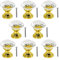 8 Schubladenknöpfe aus Kristallglas. Möbelknöpfe mit Diamant-Design mit Schrauben. Transparente Griffe für Küchenschränke, Schubladen, Möbel zum Renovieren und Badezimmermöbel (20 mm Gold)