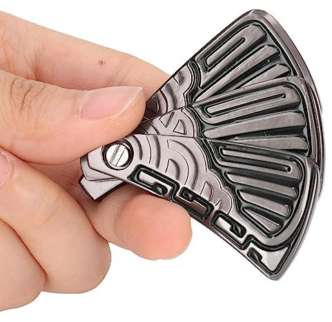 Magnetisches Fidget-Spielzeug, Stressabbau-Fidget-Slider-Spielzeug für ADHS, EDC-Sensorspielzeug mit Edelstahl-Fidget-Clicker, klappbarer Ventilator, (Schwarz)