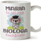 Mugffins Tazza Personalizzata in ceramica per BIOLOGA donna 11 oz / 350 ml - In italiano - Koalificati Personalizzati - Idea regalo per compleanno, anniversario, natale, laurea