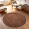Carpettex Teppich Wohnzimmer Anti-Rutsch Teppich Waschbar in Waschmaschine 160 cm Rund Braun - Moderner Flauschiger Kurzflor Teppich Extra Weich Schlafzimmer Küche Flur Esszimmer Kinderzimmer
