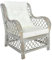 Homgoday Sessel mit Kissen Fernsehsessel Loungesessel Relaxsessel Fernsehsessel TV-Sessel Lesesessel Einzelsofa Ruhesessel Einzelsessel für Schlafzimmer Wohnzimmer Grau Natur-Rattan und Leinen