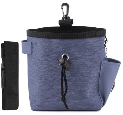 DONGKER Hunde Leckerlibeutel mit Kotbeutelspender und Gürtel, Vielseitig Hände Frei Hundeleckerli-Tasche Futterbeutel für Haustiere, Welpen, Spaziergänge, Reisen, Outdoor