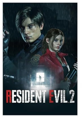 THEGIS Resident Evil 2 Spiel Leinwand Poster Wandkunst Dekor Druck Bild Gemälde für Wohnzimmer Schlafzimmer Dekoration ungerahmt 30 x 45 cm