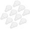 DOITOOL 10Pcs Makeup Brush Protector Covers for Fan-shaped Brushes Reusable Makeup Brush Head Covers Travel-friendly Protective Lid to Keep Brushes Clean and Shapely