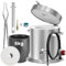 Nelyrho Four de fusion de propane à charnière de 6 kg avec grande capacité, fonte d'aluminium, argent et alliages de cuivre, four de fonderie portable et facile à utiliser pour débutants et