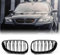 E60 Nieren Schwarz,Kühlergrill passend für BMW 5er E60 E61 M5 2003–2009 E60 E61 Grill Nieren Doppellamellen glänzend schwarz