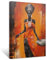 ZXHYWYM Afrikanische Frauen Leinwandbilder traditionelles schwarzes Mädchen Porträt Gemälde Drucke Afrika Stammes ethnischer alter Stamm Bild Retro Kunstwerk Dekor (Bild-2, (30.00 x 45.00 cms))