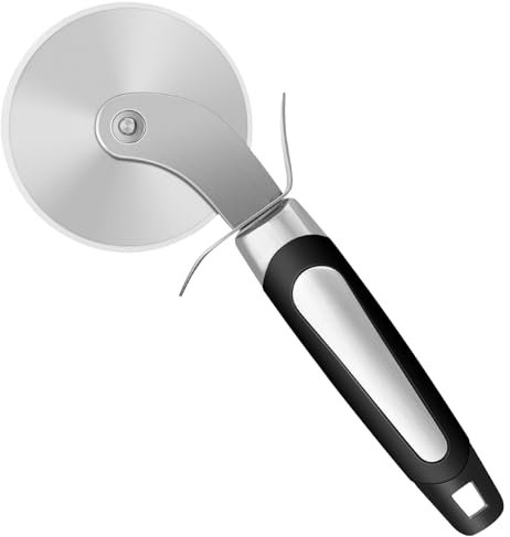 Asdirne Pizza Cutter, Pizza Wheel with Stainless Steel Blade for Cutting Through Crusts, Pies and More, Black