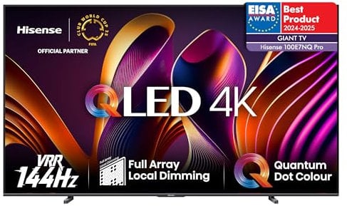 Hisense 100E77NQ PRO TV 2,54 m (100) 4K Ultra HD Smart TV Noir 500 cd/m²