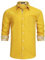 HISDERN Mens Dress Shirt Yellow Long Sleeve Button Down Stretch Smart Shirt for Men Adult Regular Fit Designer Formal Business Non Iron with Pockets,Yellow-1,L