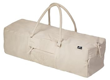 Yoga Studio Tasche für Yoga-Set, YKK, mit durchgehendem Reißverschluss, Baumwolle, für Yoga und Pilates, Unisex-Matten-Tasche mit Fächern für Matten und Zubehör, passend für die meisten Mattengrößen,