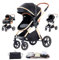 Shineey kinderwagen 3 in 1 Buggy Babybett Komplett Set Einem Klick Zusammenklappbarer Kinderwagen, 3 in 1 KombiKinderwagen Aluminiumrahmen für Neugeborene