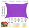 Voile d'ombrage rectangulaire pour jardin/pelouse/piscine/plage - 2 x 4 m - Avec kit de fixation