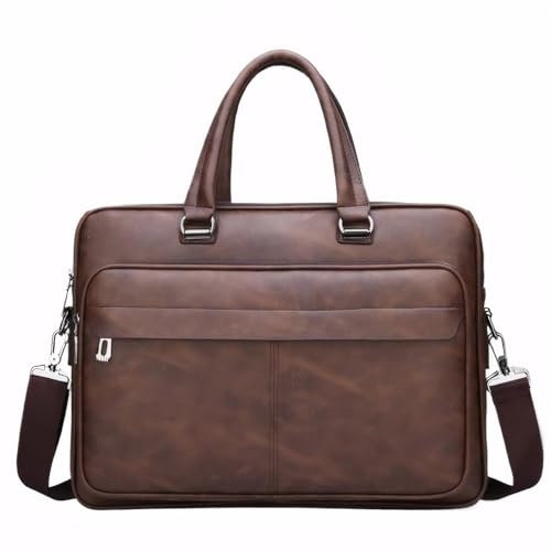 Sac à Main Business Porte-Documents Homme Simili Cuir - Sacoche Ordinateur Portable - Mallette Serviette Affaires Professionnel Bandoulière Porté Epaule