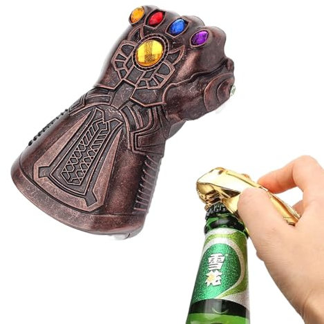 Beer Bottle Opener, Thanos Glove Bottle Opener, The Avengers 4: Endgame Bottle Cap Opener Gift Great for for Bar, Party, Beer Lovers, Excellent Birthday Gifts for Fans