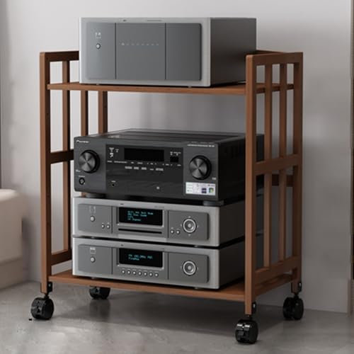 Medienaufbewahrungsschrank, 4-stufiger AV-Medienständer, Eckregal, Videokomponentenschrank, AV-Receiver, Audiokomponentenständer, Plattenspieler-Receiver, Elektronikausrüstung für Wohnzimmer