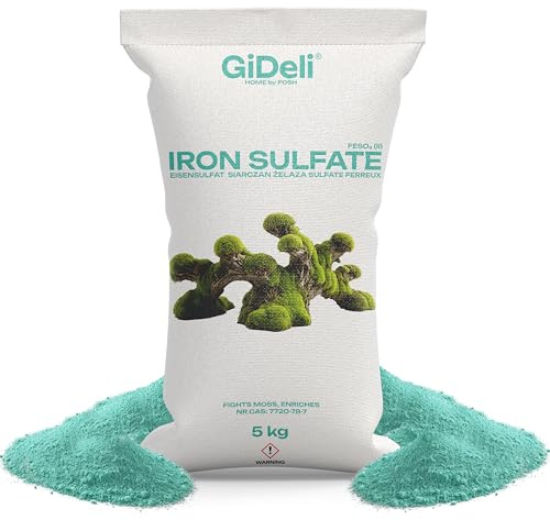 GiDeli Järnsulfat 5 kg Heptahydrat Hortensia gödselmedel för trädgård och jordbruk FeSO4