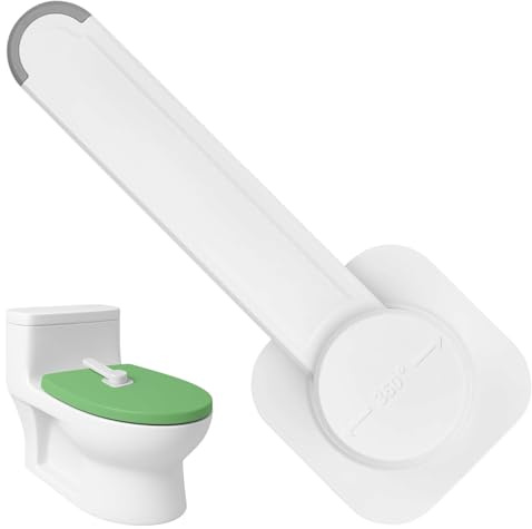Toilet Lock, Toilet Door Lock, Easy to Install, Home Bathroom Protection, Toilet Locks for Toddlers Suitable for Most Standard Toilet Models and Designs