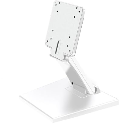 AMSLSIU Staffa per supporto 75mm Desktop pieghevole PC LCD TV Supporto verticale per gancio da parete verticale per 17-24 pollici , Bianco
