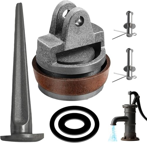Ersatzteile für Schwengelpumpe Typ 75, Handschwengelpumpe Ersatzteile mit Ledermanschette Dichtungsring Nasenstechventil Bolzen Satz Kolben Komplett für Wasserpumpen Pumpendichtung, Gartenpumpe