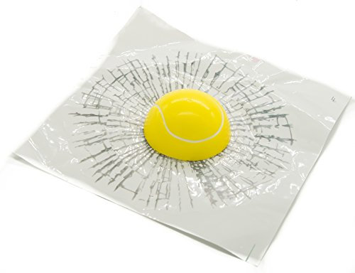 PROtastic, Autoadesivo 3D divertente per finestrino con pallina da tennis e vetro rotto (decalcomania per auto)
