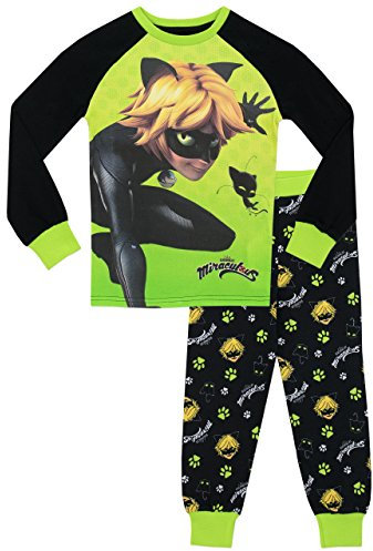 Miraculous Ladybug Boys Cat Noir Pyjamas Snuggle Fit Multicoloured Age 5 to 6 Years