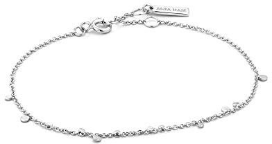 ANIA HAIE Damen Armband GEOMETRY CLASS Mixed Discs aus 925 Sterling Silber, besetzt mit kleinen Silberplättchen, Länge 16,5cm + 2cm Verlängerung, inkl. Geschenkverpackung