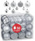 WOMA Christbaumkugeln Set Silber & 22 weiteren Farben - 50er & 100er Weihnachtskugeln Set - Weihnachtskugeln Kunststoff - Weihnachtsbaum Deko & Christbaumschmuck