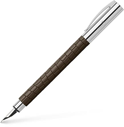 Faber-Castell 146051 - Füller Ambition, Feder F, 3D Croco braun