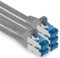 0.5m - CAT.6 - Cable de red Ethernet Gigabit Lan RJ45 CAT6 Cat6a 10Gbit/s - gris - 5 piezas