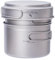 Boundless Voyage Camping Pot Set with Folding Handle Outdoor Titanium Cooking Pots Pans Frying Pan Mess Kit Picnic Cookware Ti1587B