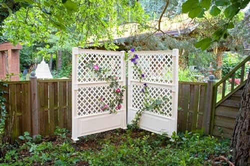 KHW Spalier (2-TLG.) 100 cm mit Erdspieß, weiß - 2er Set