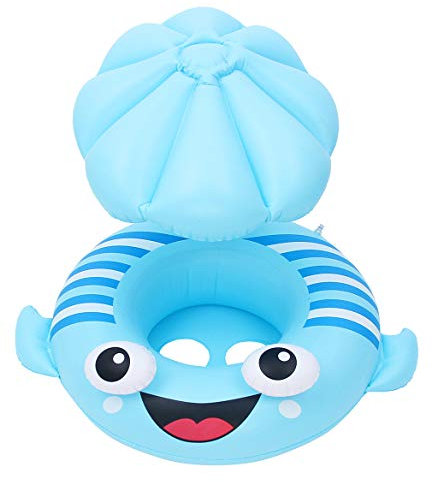 EOZY-Flotador Bebe Piscina Inflable Niños de 1 a 4 Años,Anillo de Natación con Asiento para Bebé Niñas,Platija Flotadores para Bebes de Piscina Infantil