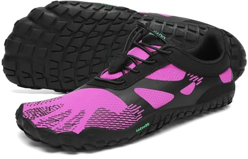 SAGUARO Chaussures de Trail Running Homme Femme Chaussures Minimalistes Chaussures de Sport Fitness Randonnée Escalade Marche Barefoot Shoes Chaussures Aquatiques, Iris Violet, 37 EU