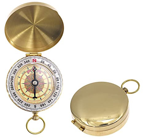 DBOO Compass for Navigation Waterproof Pocket Compass with Luminous Function Brass Compass for Outdoor Sports Camping Hiking Navigation Tools
