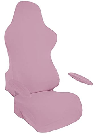 perfk Dehnbare Gaming Stuhl Bezüge Abnehmbarer, Waschbarer, Solider Armlehnstuhl Schutz für Gaming Stuhl - Hell-Pink