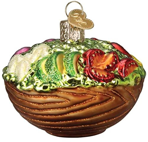 Old World Christmas Bowl of Salad Glass Blown Ornament for Christmas Tree