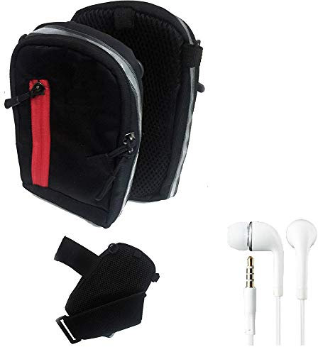 K-S-Trade Protective Case For Nokia G11 Outdoor Belt Pouch Holster Shoulder Bag Compatible With Nokia G11 Black Mobile Phone Case Travelbag Mobile Phone Case + Earphones