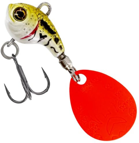 Westin Spinjig zum Spinnangeln auf Barsche, Forellen & Rapfen DropBite Tungsten Spin Tail Jig 2,2cm 18g, Farbe:Pearl Stickleback