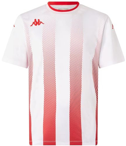 Kappa Herren BUGO T-Shirt, weiß/rot, XL