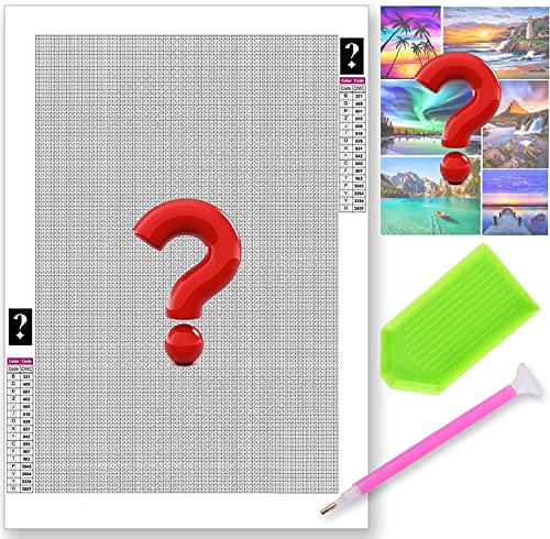 Pavemlo Diamond Painting Mystery Landschaften, DIY 5D Malerei mit Diamanten geheimnisvolle Kunst Vollbohrmaschine Strass Kreuzstich Kunst Handwerk Leinwand für Haus Wanddekoration 30 x 40/35 x 35 cm