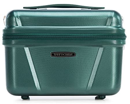 WITTCHEN Kosmetikkoffer Hartschalen Material Polycarbonat Hochwertiger und Stabiler Beauty Case 0,7 kg Grün