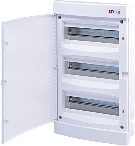 BDLLMDES Verteiler - Fuse Box, 3-reihig, IP40, Unterputz, Kunststoff, ABS & PC, ECM, für Trockenraum-Installation, Einphasig, 36 Module