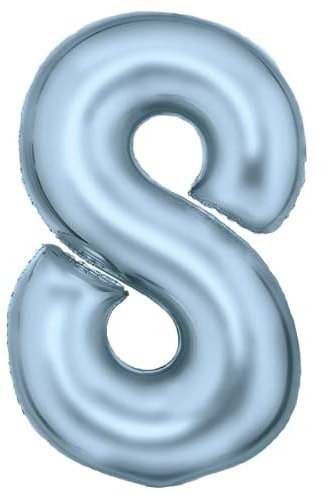 Amscan Große Zahl 8 Silk Lustre pastellblau Folienballon N34 verpackt 86 cm